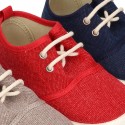 New Washed Cotton canvas sneaker shoes with bellow tongue style.