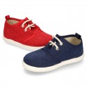 New Washed Cotton canvas sneaker shoes with bellow tongue style.