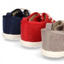 New Washed Cotton canvas sneaker shoes with bellow tongue style.