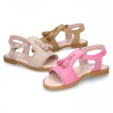 Suede Leather Sandal shoes with tassels for toddler girls.