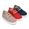 New Washed Cotton canvas sneaker shoes with bellow tongue style.