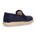 New LINEN canvas Moccasin shoes espadrille style for little kids.