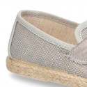 New LINEN canvas Moccasin shoes espadrille style for little kids.