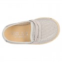 New LINEN canvas Moccasin shoes espadrille style for little kids.