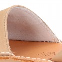 Extra soft Nappa leather Menorquina sandals with rear strap and HEART design.