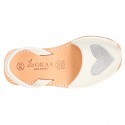 Extra soft Nappa leather Menorquina sandals with rear strap and HEART design.