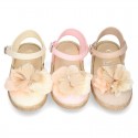 Special CEREMONY espadrille shoes with flower with petals design.