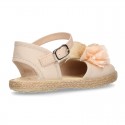 Special CEREMONY espadrille shoes with flower with petals design.