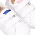 New Okaa Tennis shoes with LEATHER INSOLE and velcro strap for kids.