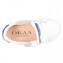 New Okaa Tennis shoes with LEATHER INSOLE and velcro strap for kids.