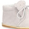 Little Baby Bear Safari boots in suede leather and seasonal colors.