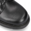 School lace up shoes in Boxcalf Nappa leather.