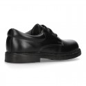 School lace up shoes in Boxcalf Nappa leather.