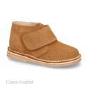 Suede Leather Safari boots laceless.