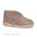 Suede Leather Safari boots with laces.