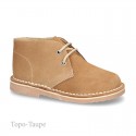 Suede Leather Safari boots with laces.