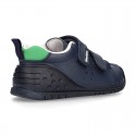 New Washable leather Tennis shoes with dual velcro strap and reinforced toe cap and counter for first steps.