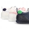 New Washable leather Tennis shoes with dual velcro strap and reinforced toe cap and counter for first steps.