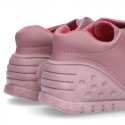 New Washable leather bootie shoes with velcro strap and reinforced toe cap and counter for first steps.