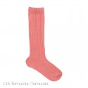 CHILDREN´S WIDE RIBBED COTTON KNEE-HIGH SOCKS BY CONDOR.