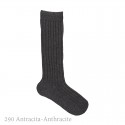 CHILDREN´S WIDE RIBBED COTTON KNEE-HIGH SOCKS BY CONDOR.