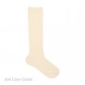 CHILDREN´S WIDE RIBBED COTTON KNEE-HIGH SOCKS BY CONDOR.