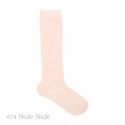 CHILDREN´S WIDE RIBBED COTTON KNEE-HIGH SOCKS BY CONDOR.