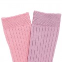 CHILDREN´S WIDE RIBBED COTTON KNEE-HIGH SOCKS BY CONDOR.