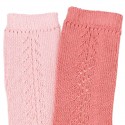 BABY SIDE OPENWORK KNEE-HIGH SOCKS BY CONDOR.