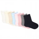 SHORT SOCKS WITH OPEN WORKED CUFFK BY CONDOR.