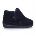 Wool knit ankle home shoes laceless.