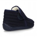 Wool knit ankle home shoes laceless.