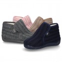 Wool knit ankle home shoes laceless.