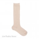 CHILDREN´S WIDE RIBBED COTTON KNEE-HIGH SOCKS BY CONDOR.