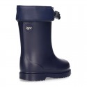 Little Rain boots with adjustable neck for babies and little kids.