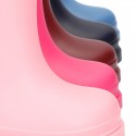 Little Rain boots with adjustable neck for babies and little kids.