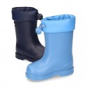 Little Rain boots with adjustable neck for babies and little kids.