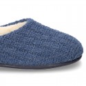 New structured wool knit closed home shoes.