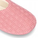 New structured wool knit closed home shoes.