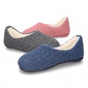 New structured wool knit closed home shoes.