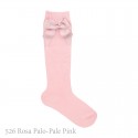 CHILDREN´S COTTON KNEE-HIGH SOCKS WITH GROSGRAIN SIDE BOW BY CONDOR.