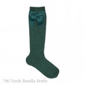 CHILDREN´S COTTON KNEE-HIGH SOCKS WITH GROSGRAIN SIDE BOW BY CONDOR.