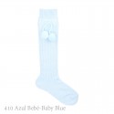 CHILDREN´S COTTON KNEE-HIGH SOCKS WITH POMPONS BY CONDOR.