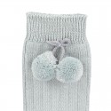 CHILDREN´S COTTON KNEE-HIGH SOCKS WITH POMPONS BY CONDOR.