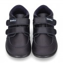 New Washable Nappa leather shoes tennis style with double velcro strap for little kids.