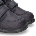 New Washable Nappa leather shoes tennis style with double velcro strap for little kids.