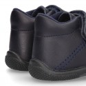 New Washable Nappa leather shoes tennis style with double velcro strap for little kids.