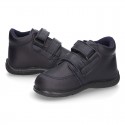 New Washable Nappa leather shoes tennis style with double velcro strap for little kids.