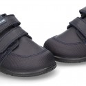 New Washable Nappa leather shoes tennis style with double velcro strap for little kids.