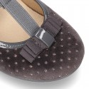 Autumn winter Velvet little T-strap Mary jane shoes with SHINY design.